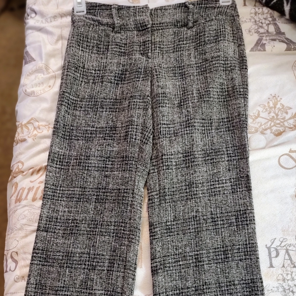 New York and Company, petite 0, Plaid gray dress pants